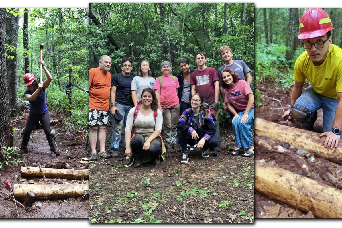 Photos from the Gooch Mountain Reroute project. Courtesy of the Appalachian Trail Conservancy.